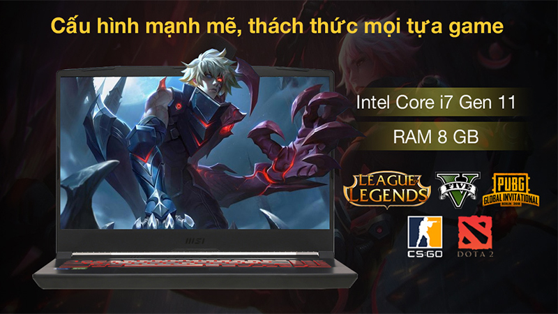 MSI Katana Gaming GF66 có cấu hình mạnh mẽ